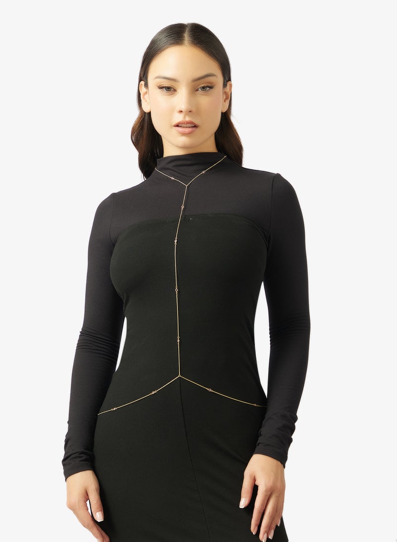 ELLA Gold Detail Dainty Body Waist Chain - Image 1